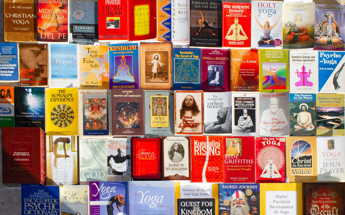 Dangers of Yoga and Christian Yoga book covers.